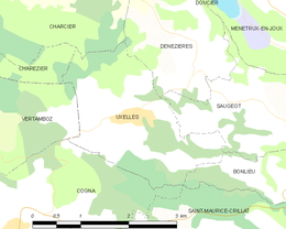 Uxelles – Mappa