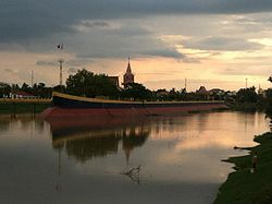 Sompove Meas Island in Pursat city center.