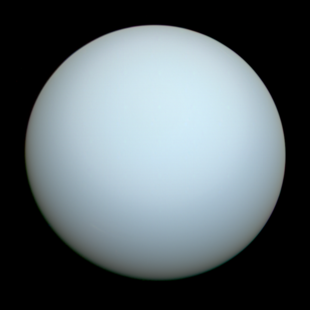 Aufnahme von Uranus durch Voyager 2 am 24. Januar 1986