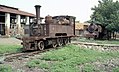 Lokomotif C1119 bersama lokomotif C2801 yang dibiarkan mangkrak di Depot lokomotif Karawang, 1995