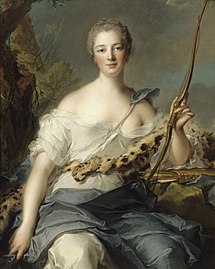 Madame de Pompadour en Diane (1746) Versailles, Musée national du Château et des Trianons