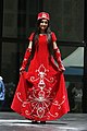 Turkish girl wearing red dress