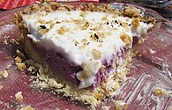 Purple sweet potato haupia pie