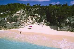 One of Bermuda's pink-sand beaches at Astwood Park.