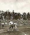 Image 26Pesäpallo, a Finnish variation of baseball, was invented by Lauri "Tahko" Pihkala in the 1920s, and after that, it has changed with the times and grown in popularity. Picture of Pesäpallo match in 1958 in Jyväskylä, Finland. (from Baseball)