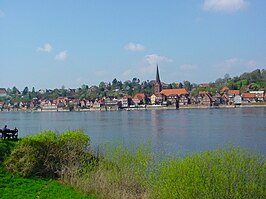 Gezicht op Lauenburg/Elbe