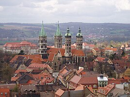 Den gamle bydel i Naumburg og Domkirken