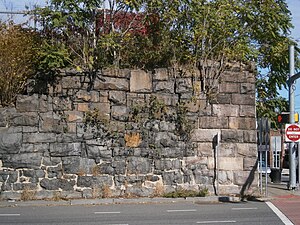 Elevated trestle along ROW met embankment at Waldo Yard