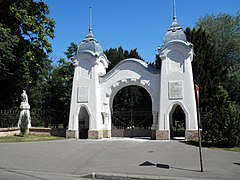 The Secession entrance gate to the Queen Marie Park