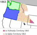 Territoire de Washington : pertes territoriales en 1863