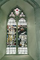 Window in the Church of the Holy Cross.Avening. Gloucestershire.