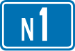 National Route 1 marker