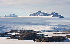 Mawson Station looking toward the David Range