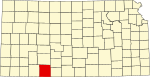 State map highlighting Clark County