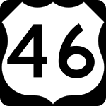 Straßenschild des U.S. Highways 46