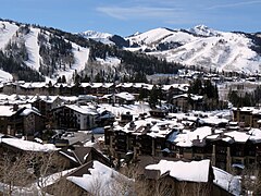 Overview of a portion of the resort's Flagstaff Mountain terrain