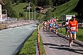 Parcours goudronné avant Lauterbrunnen.