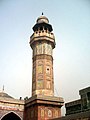 Die minaret van die Wazir Khan-moskee in Lahore, Pakistan.