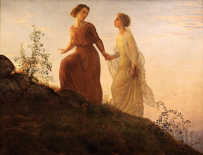 Poem of the Soul - On the mountain by Louis Janmot - 1854.