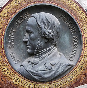 Simon Saint-Jean, médaillon en bronze, musée des Beaux-Arts de Lyon.