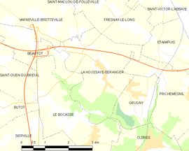 Mapa obce La Houssaye-Béranger