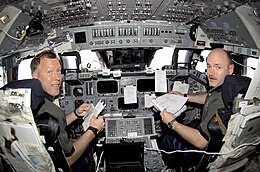 Photo of STS-108 commander Dominic L. Pudwill Gorie and pilot Mark Kelly