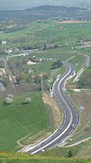 Vue des abords et du viaduc ouverts à la circulation.