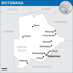 Lokasi Botswana