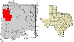 Location within Dallas County