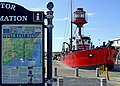 LV Guillemot 'berthed' in concrete at Kilmore Quay as a maritime museum.