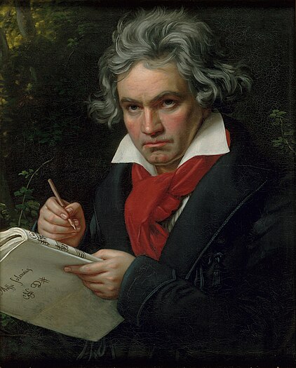 Portrait of Ludwig van Beethoven when composing the Missa Solemnis by Joseph Karl Stieler - 1820.