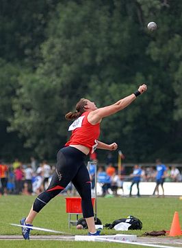 Lieja Tunks-Koeman in actie tijdens Gouden Spike 2007.