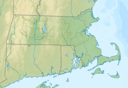 Location of Hocomonco Pond in Massachusetts, USA.