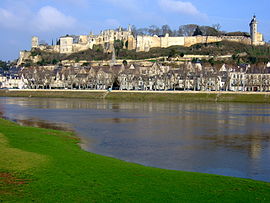 The Château de Chinon, and the Vienne river