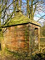 The back of the mausoleum