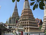 Wat Pho, ett av de största och äldsta templen i Bangkok, Thailand.