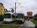 Due tram alla stazione di De Haan