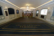 One of the terminal's entranceway foyers