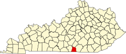 map of Kentucky highlighting Clinton County