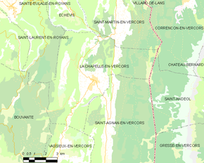 Poziția localității La Chapelle-en-Vercors