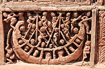 Terracotta panel in Vishnu temple.