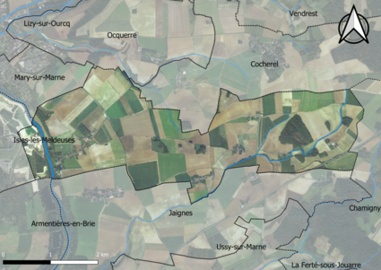 Carte orhophotogrammétrique de la commune.