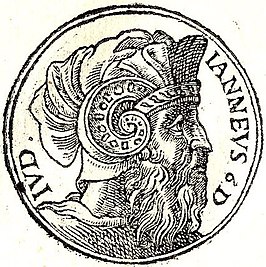 Alexander Janneüs zoals voorgesteld op een houtsnede in het Promptuarii Iconum Insigniorum