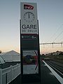 La nouvelle horloge de la gare de Delle.