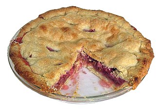 Tarte à la rhubarbe.