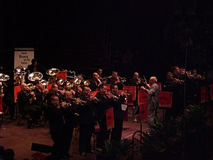 Photo of the Grimethorpe Band at the Nationals Concert 2008