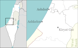 Gat is located in Ashkelon region of Israel