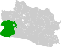 Location within West Java