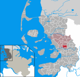 Läget för kommunen Bohmstedt i Kreis Nordfriesland