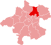 Lage des Bezirkes Urfahr-Umgebung in Oberösterreich